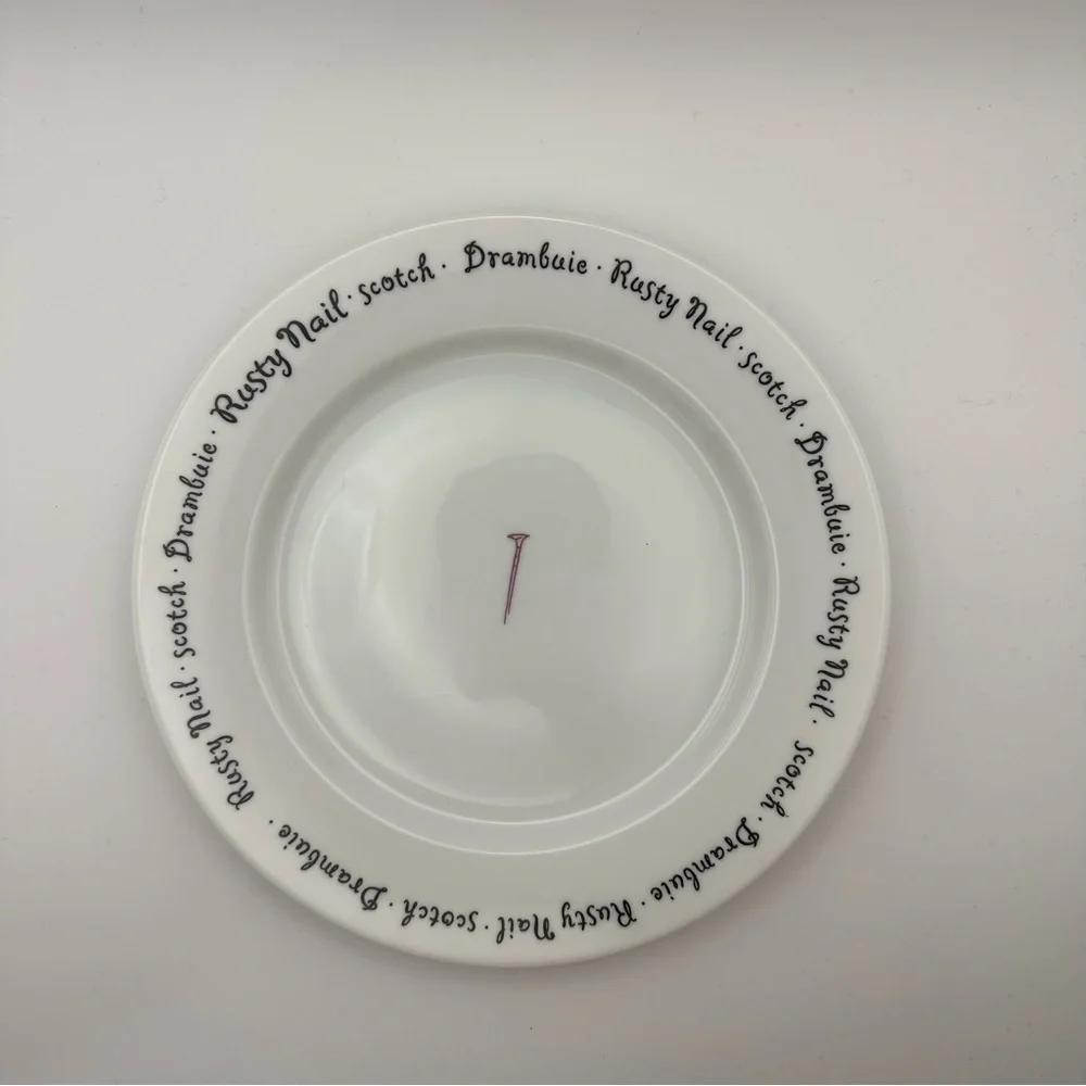 4 Pottery Barn Bar Lingo Cocktail Appetizer Plates 8